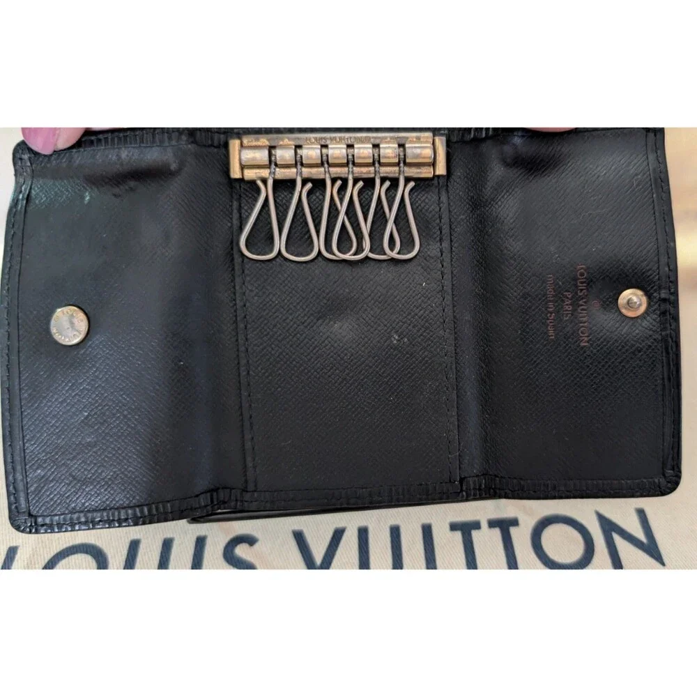 Louis Vuitton Black Epi Leather Key Holder Multiclés CA0032 Vintage 2002